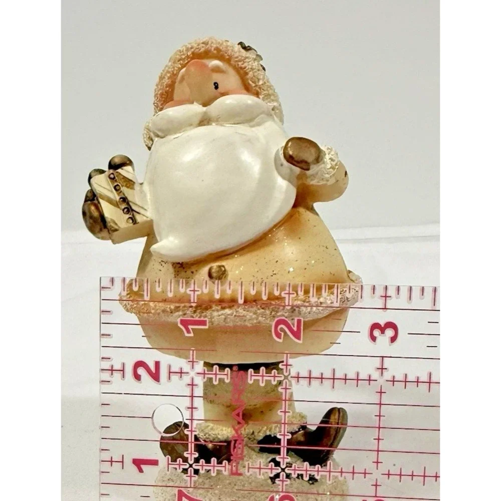 Greenbrier Santa Bobble Body Spring Figure 6in Gold 2006 Collectible